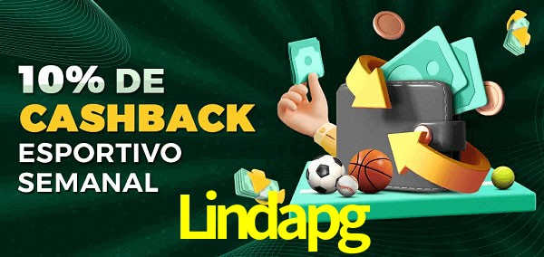 10% de bônus de cashback na Lindapg